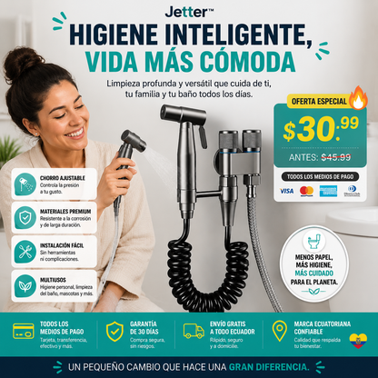 Jetter™:"Lo que tu baño necesitaba y nunca te dijeron."