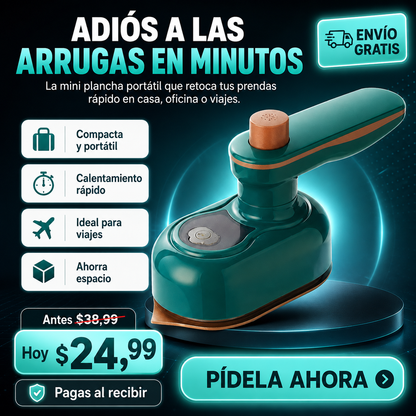 Vaporix™“Luce impecable en minutos, estés donde estés, sin sacar una plancha grande.”