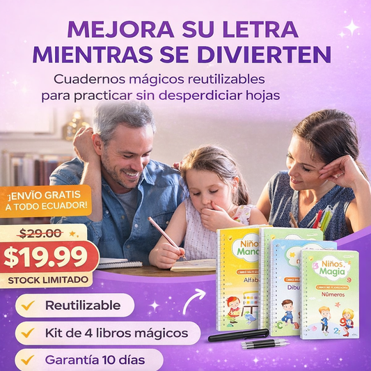 Trazo Mágico™ Cuaderno de Caligrafía Reutilizable 3D