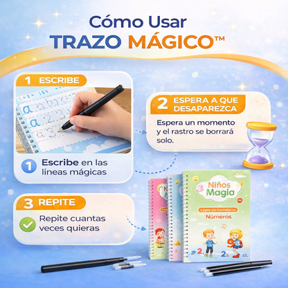 Trazo Mágico™ Cuaderno de Caligrafía Reutilizable 3D