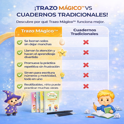 Trazo Mágico™ Cuaderno de Caligrafía Reutilizable 3D
