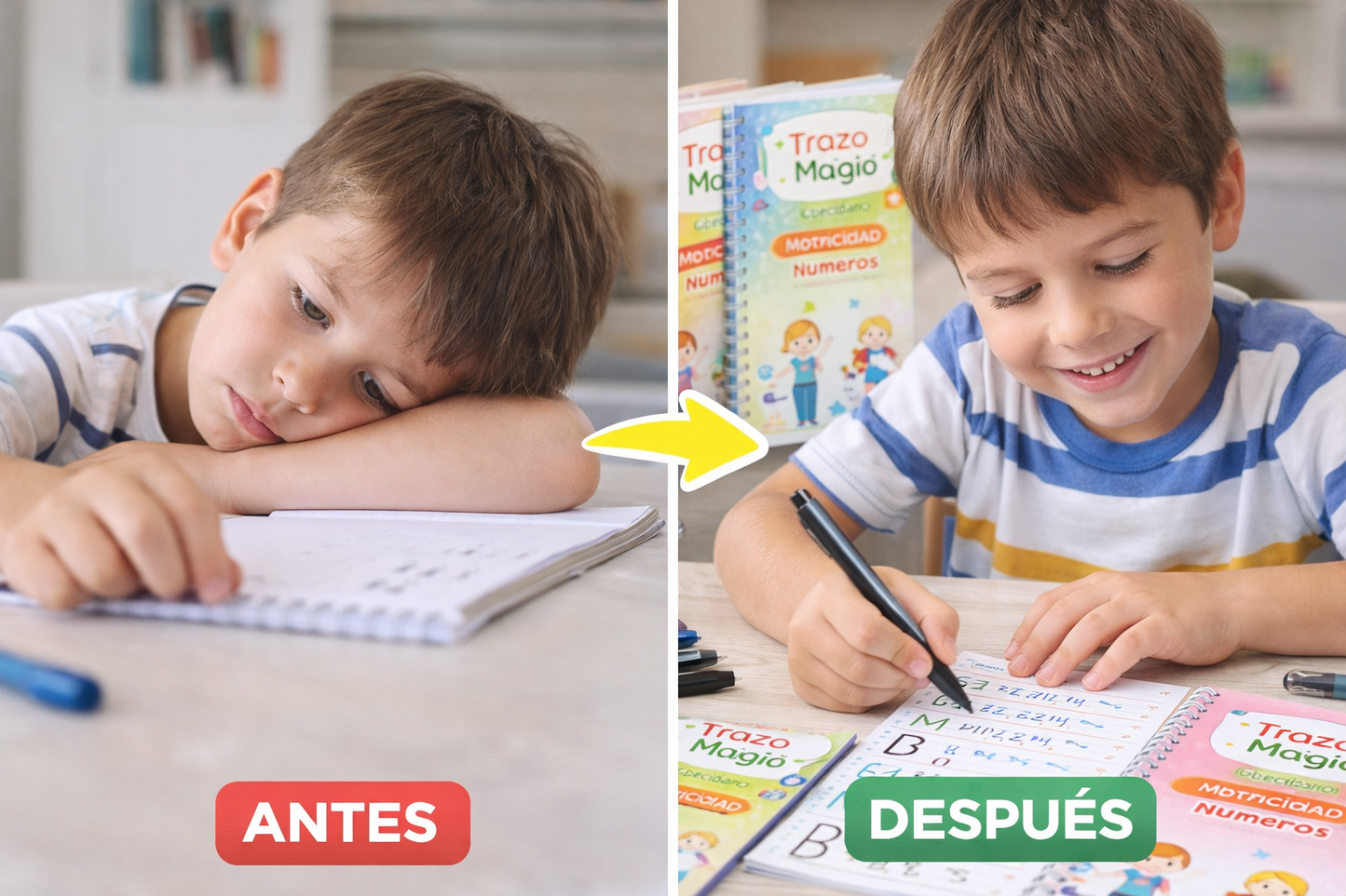 Trazo Mágico™ Cuaderno de Caligrafía Reutilizable 3D