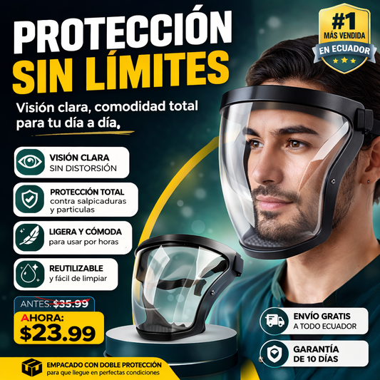 "ClearGuard™ Máscara  Protección Facial Transparente