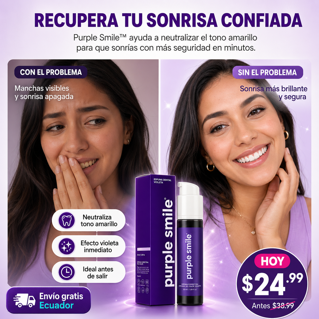 Purple Smile™ — "Tu sonrisa, tu mejor presentación."
